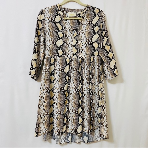 Anthropologie Maeve Juno Snake Print Dress - Picture 2 of 16